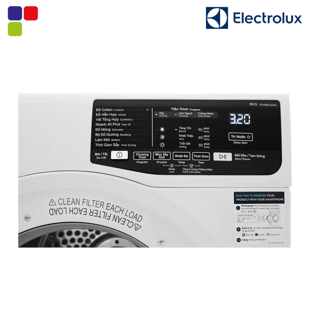 ELECTROLUX DRYER VENTING 8KG [EDV805JQWA] Kemudi Timur