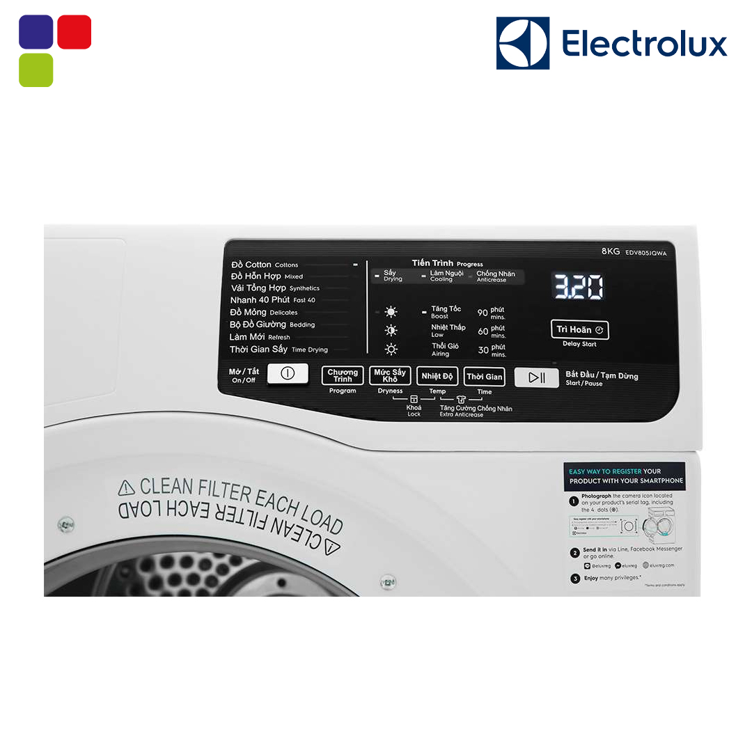 ELECTROLUX DRYER VENTING 8KG [EDV805JQWA] Kemudi Timur