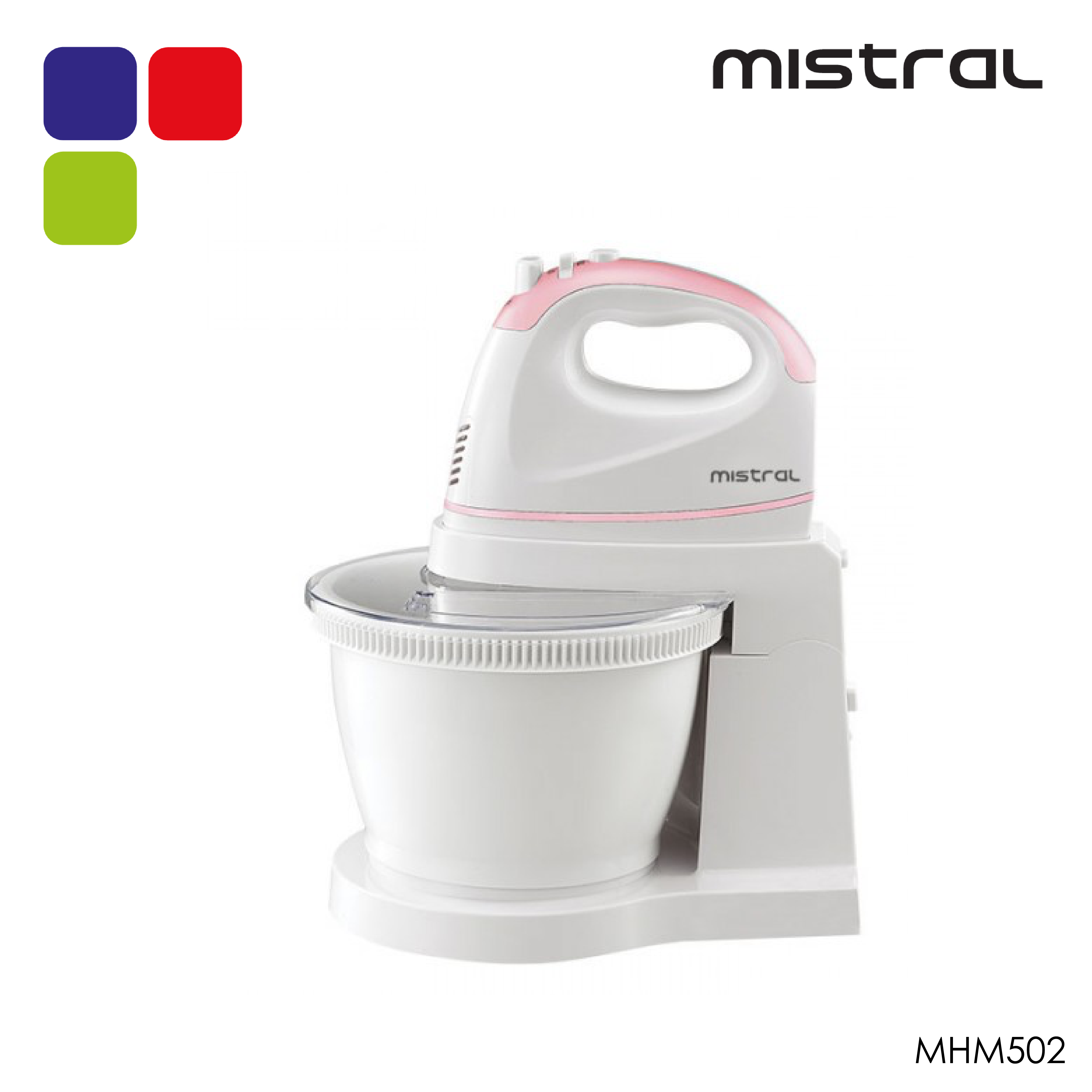 MISTRAL STAND MIXER WITH ROTARY BOWL 2.5L [MHM502] Kemudi Timur