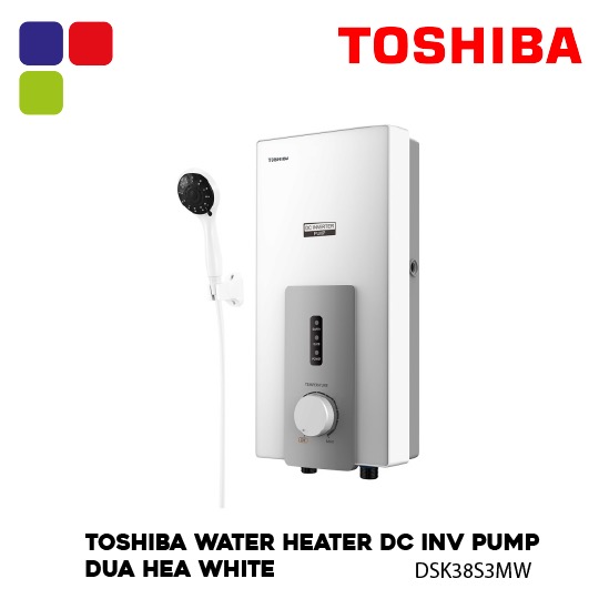 TOSHIBA WATER HEATER DC INV PUMP DUA HEAT WHITE DSK38S3MW Kemudi Timur