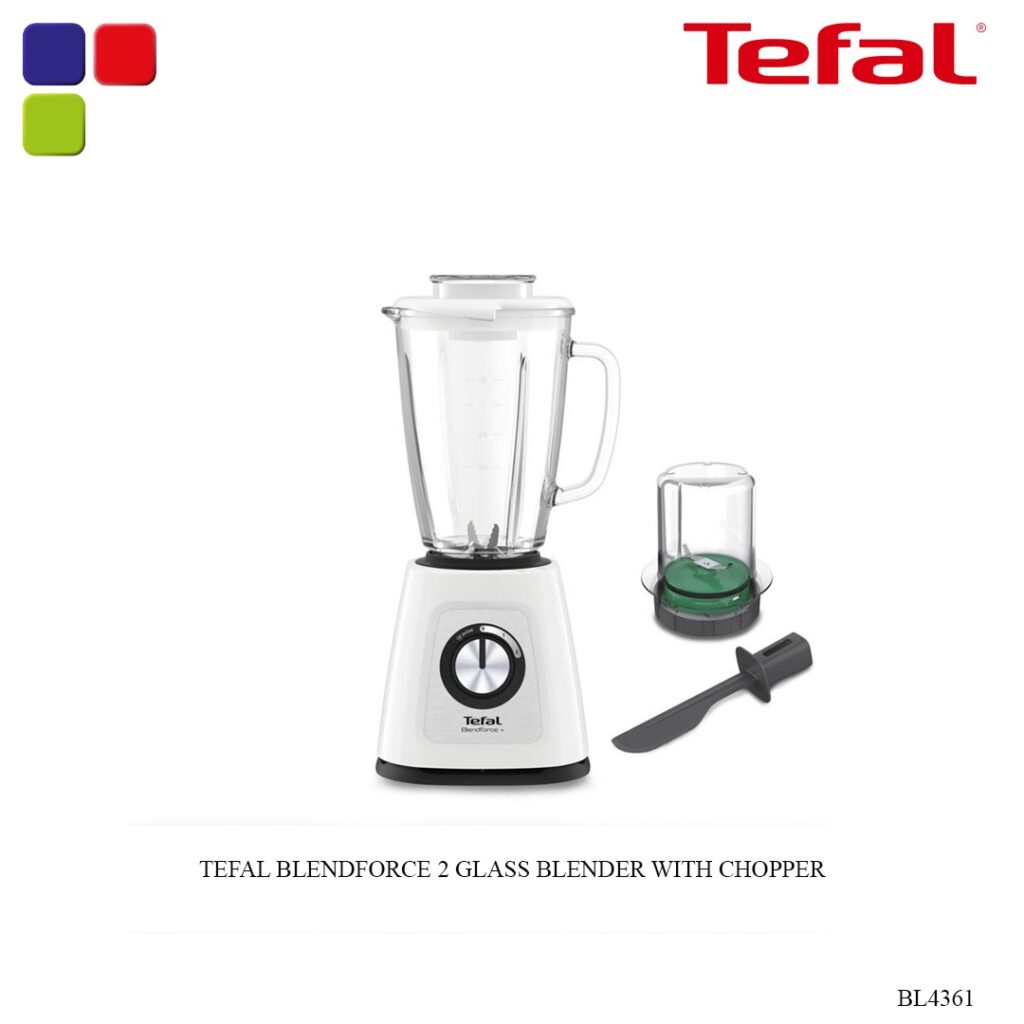 TEFAL BLENDFORCE 2 GLASS BLENDER WITH CHOPPER BL4361 Kemudi Timur