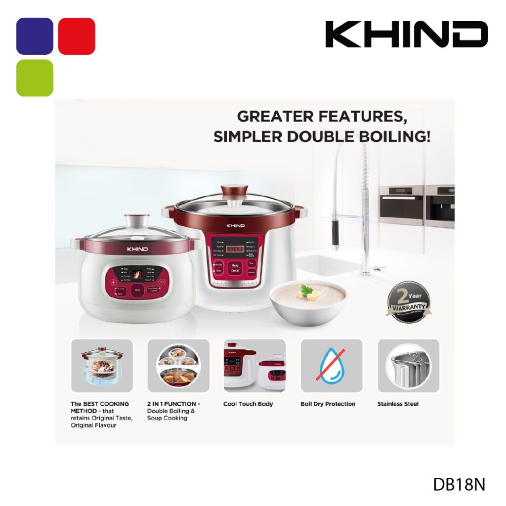 KHIND DOUBLE BOILER 1.8L DB18N Kemudi Timur