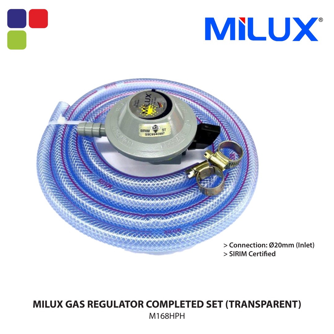 MILUX GAS REGULATOR COMPLETED SET (TRANSPARENT) M168HPH Kemudi Timur