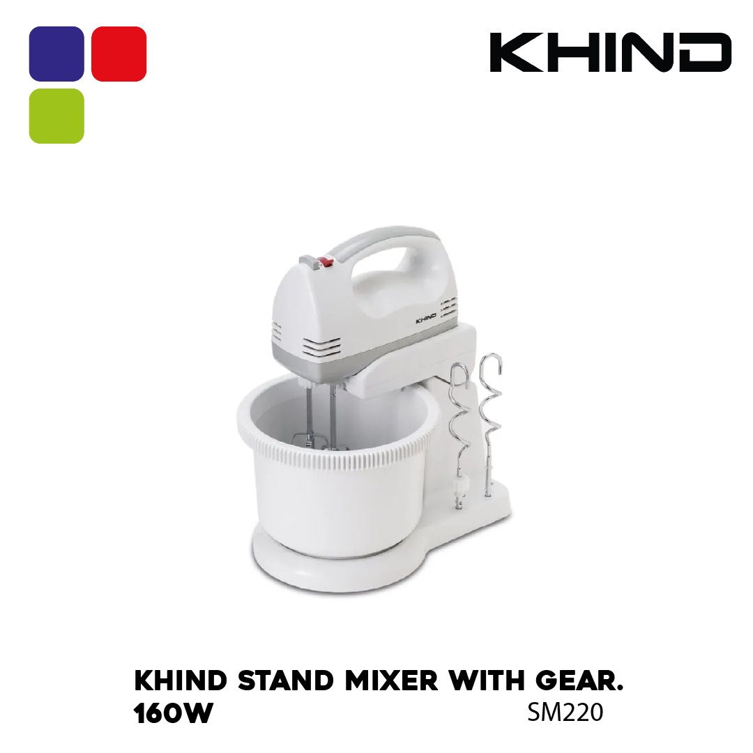 KHIND STAND MIXER WITH GEAR. 160W SM220 Kemudi Timur