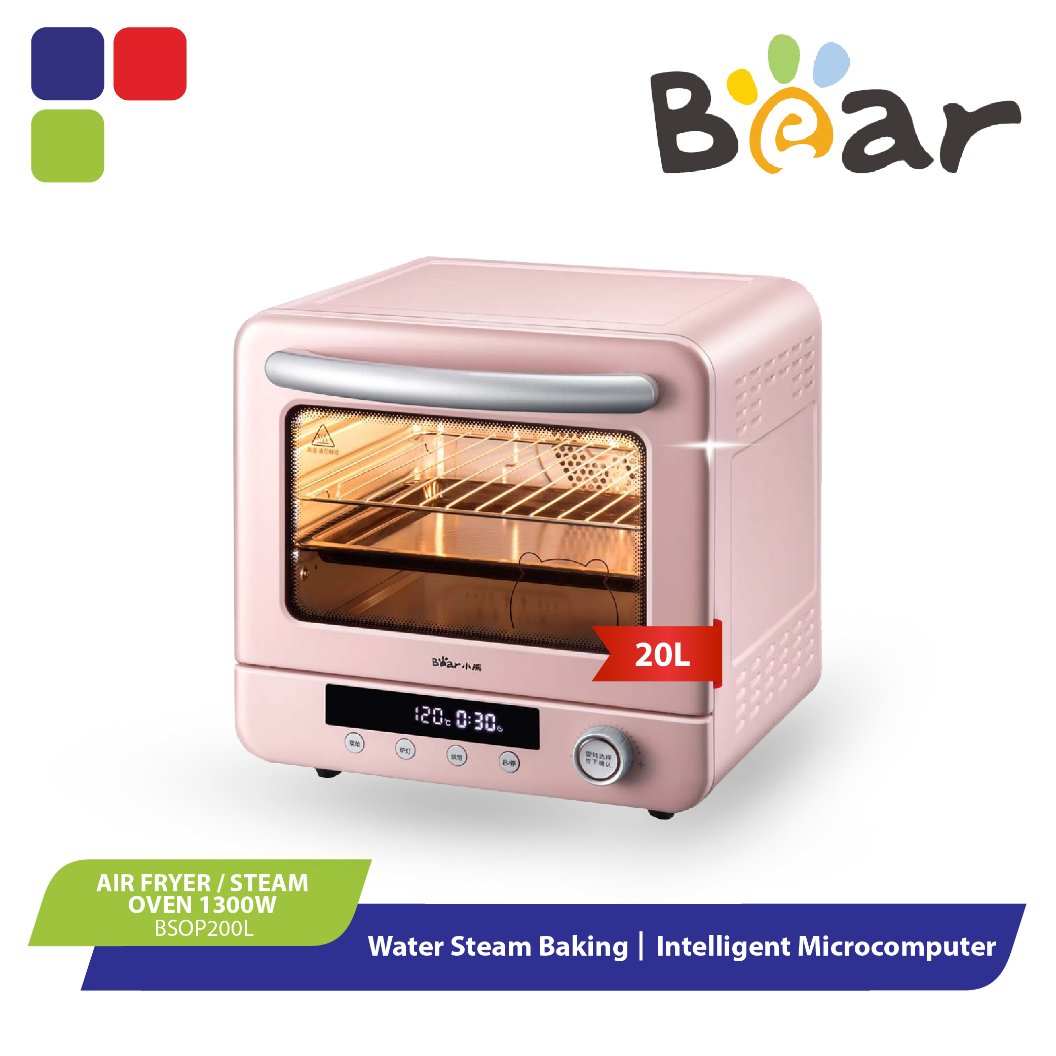 BEAR AIR FRYER / STEAM OVEN 20L 1300W BSOP200L Kemudi Timur
