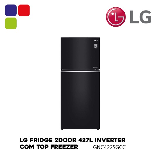 LG FRIDGE 2 DOOR 427L INVERTER COM TOP FREEZERGNC422SGCC Kemudi Timur