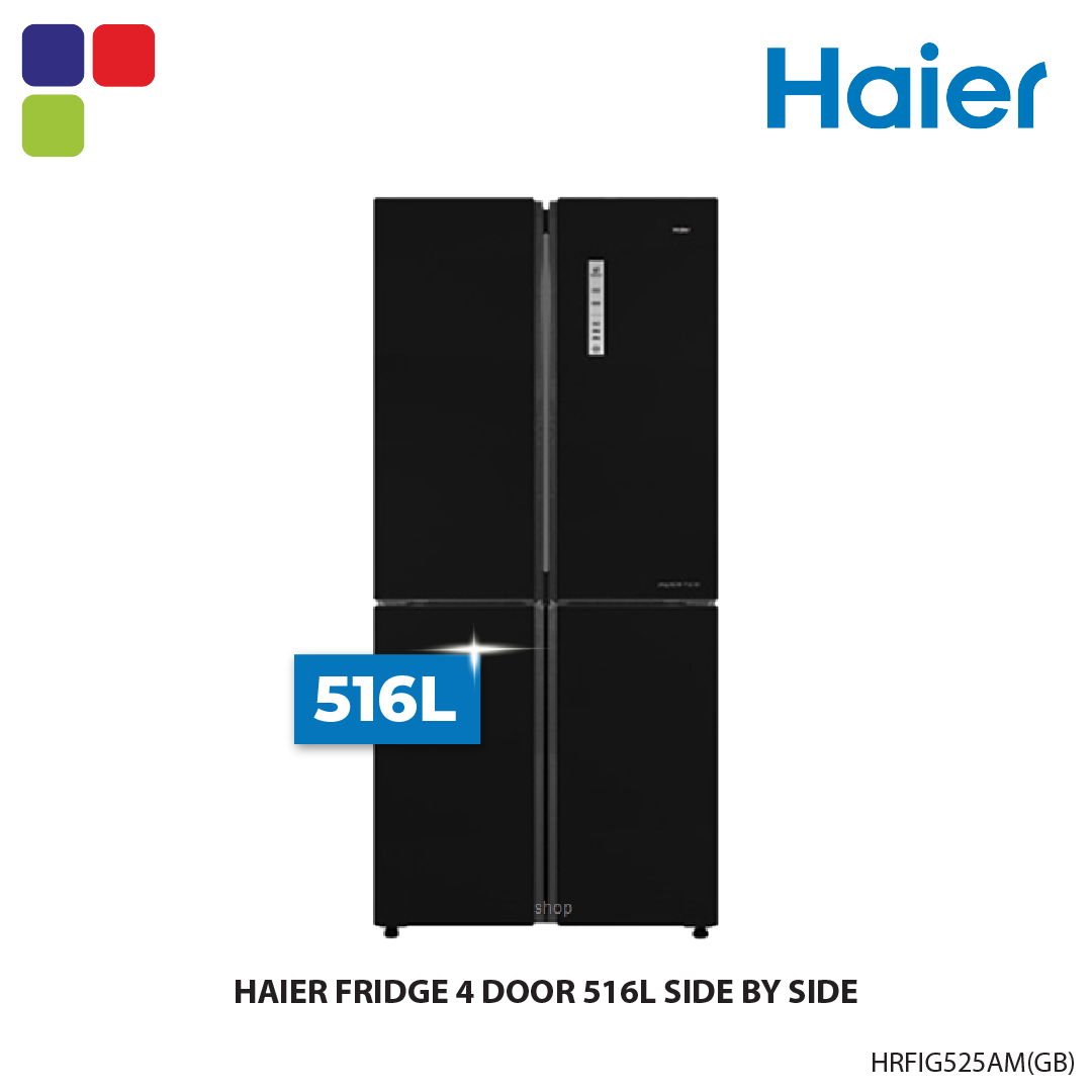 HAIER FRIDGE 4 DOOR 526L SIDE BY SIDE HRFIG525AM(GB) Kemudi Timur