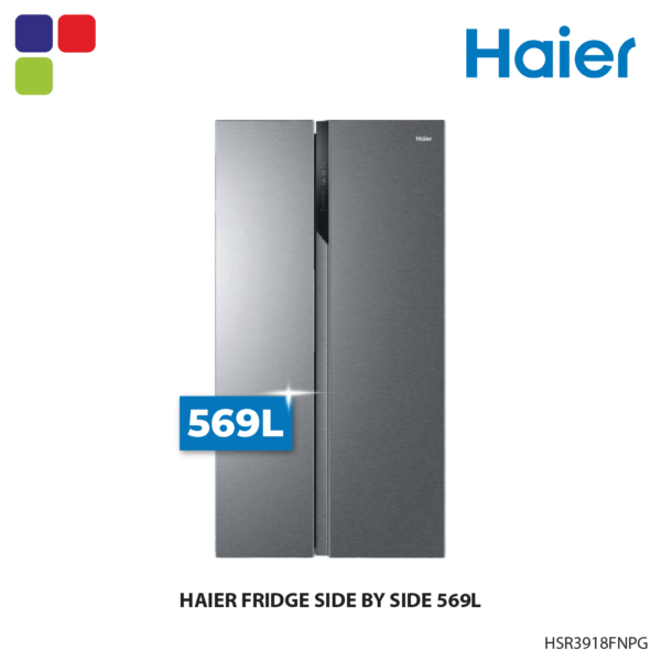 HAIER FRIDGE SIDE BY SIDE 569L HSR3918FNPG Kemudi Timur