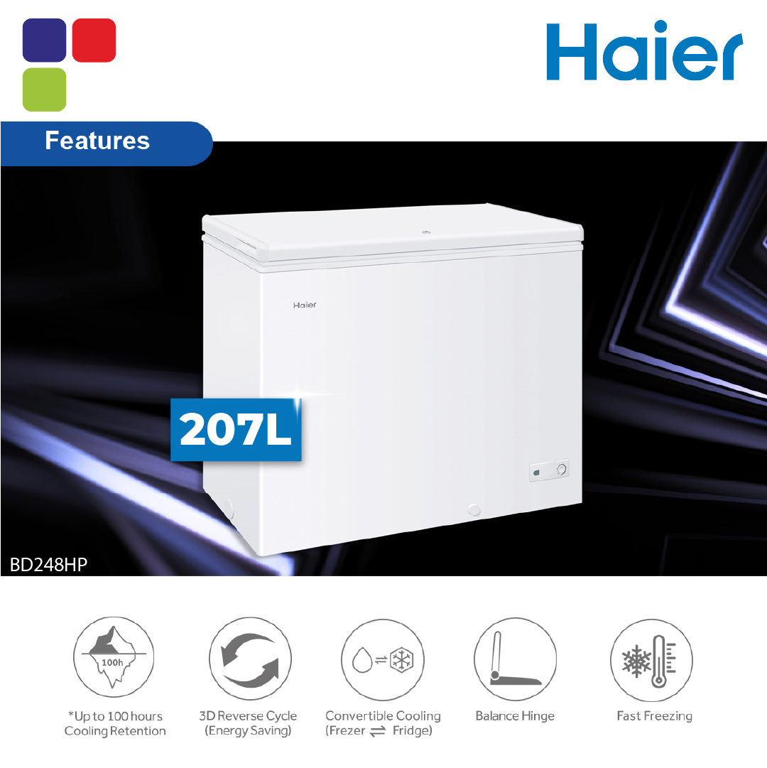 HAIER FREEZER 207L BD248HP Kemudi Timur