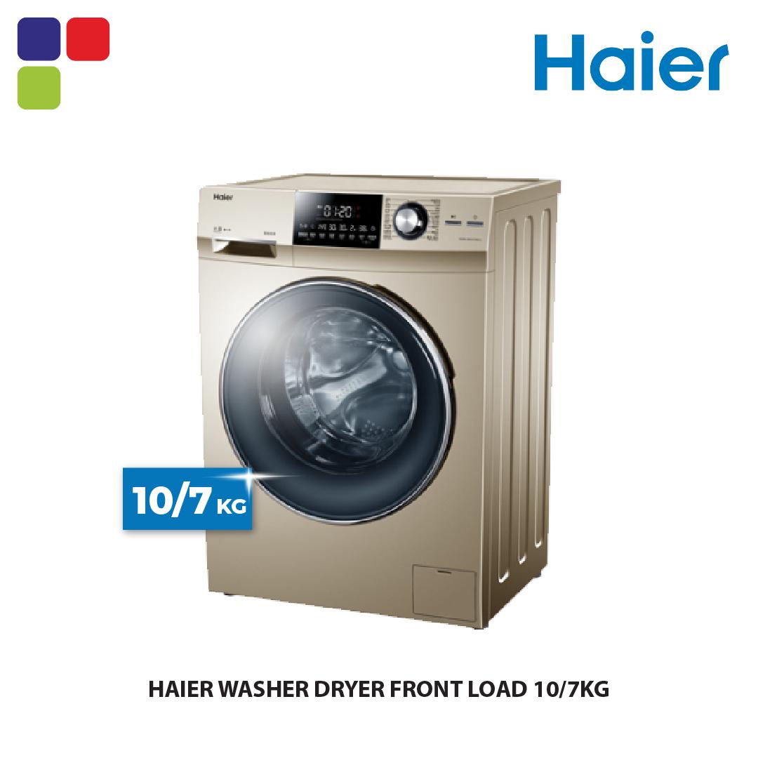 HAIER WASHER DRYER FRONT LOAD 10/7KG HWD100FD756DD Kemudi Timur