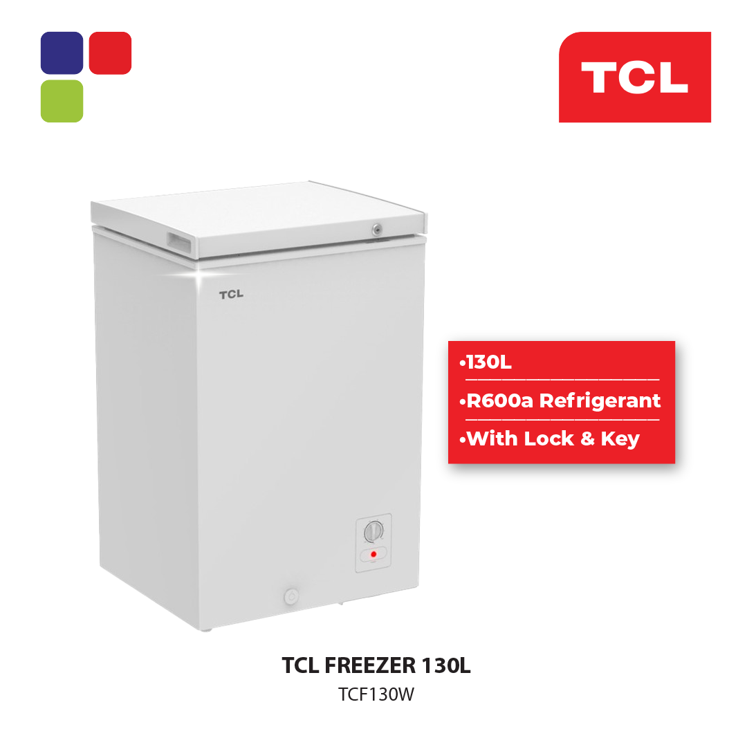 TCL FREEZER 130L TCF130W Kemudi Timur