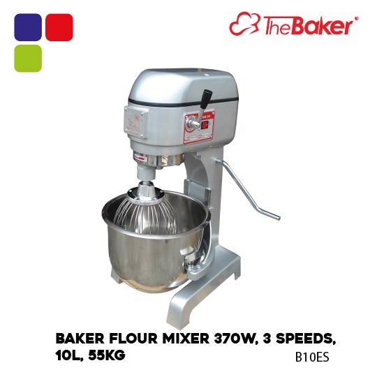 BAKER FLOUR MIXER 370W, 3 SPEEDS, 10L, 55KG (B10ES) Kemudi Timur