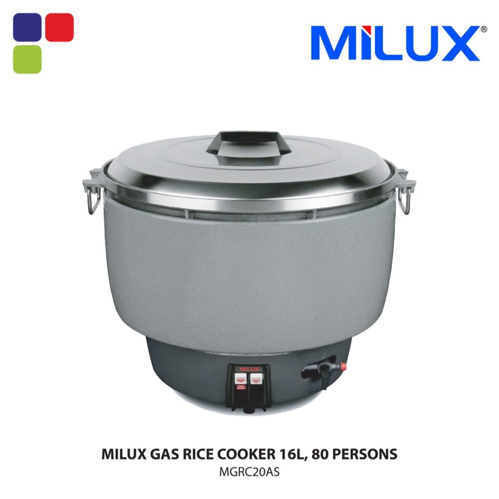 MILUX GAS RICE COOKER 16L, 80 PERSONS MGRC20AS Kemudi Timur