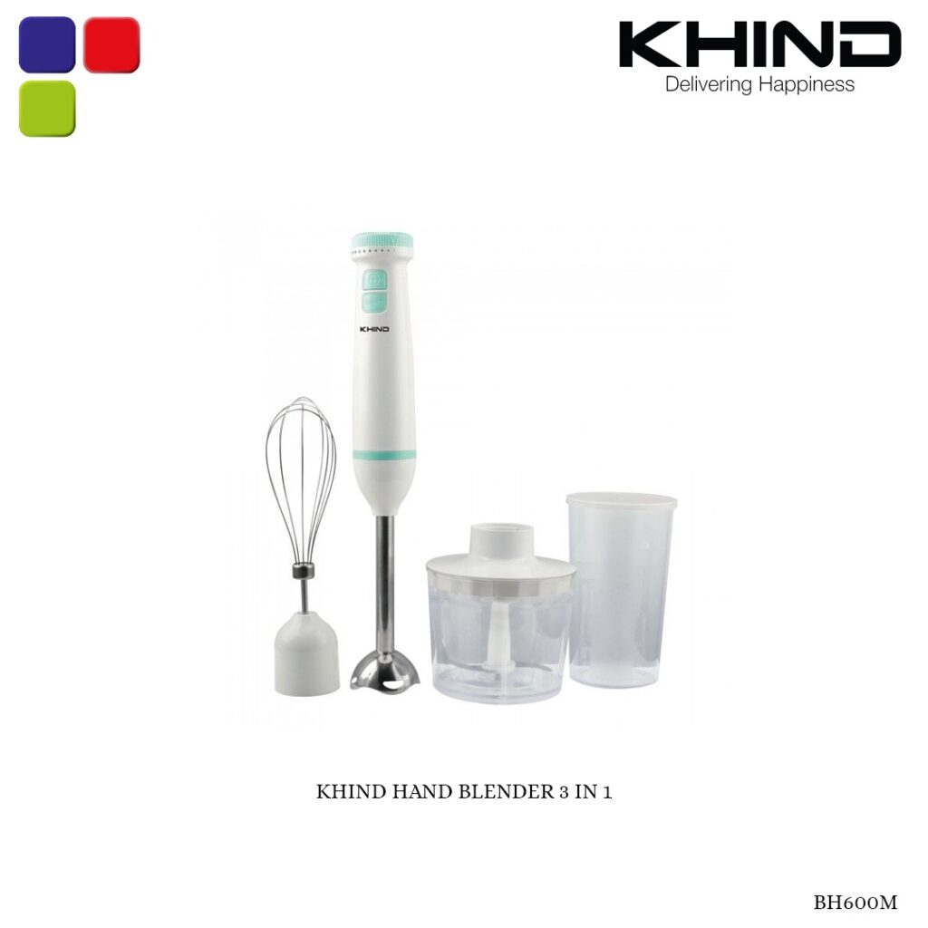 KHIND HAND BLENDER 3 IN 1 BH600M Kemudi Timur