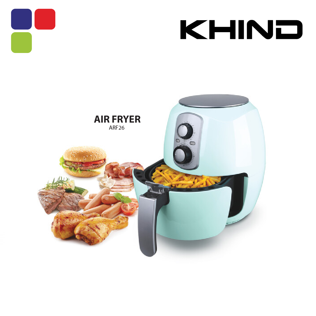 KHIND AIR FRYER 2.6L 1400W ARF26 Kemudi Timur