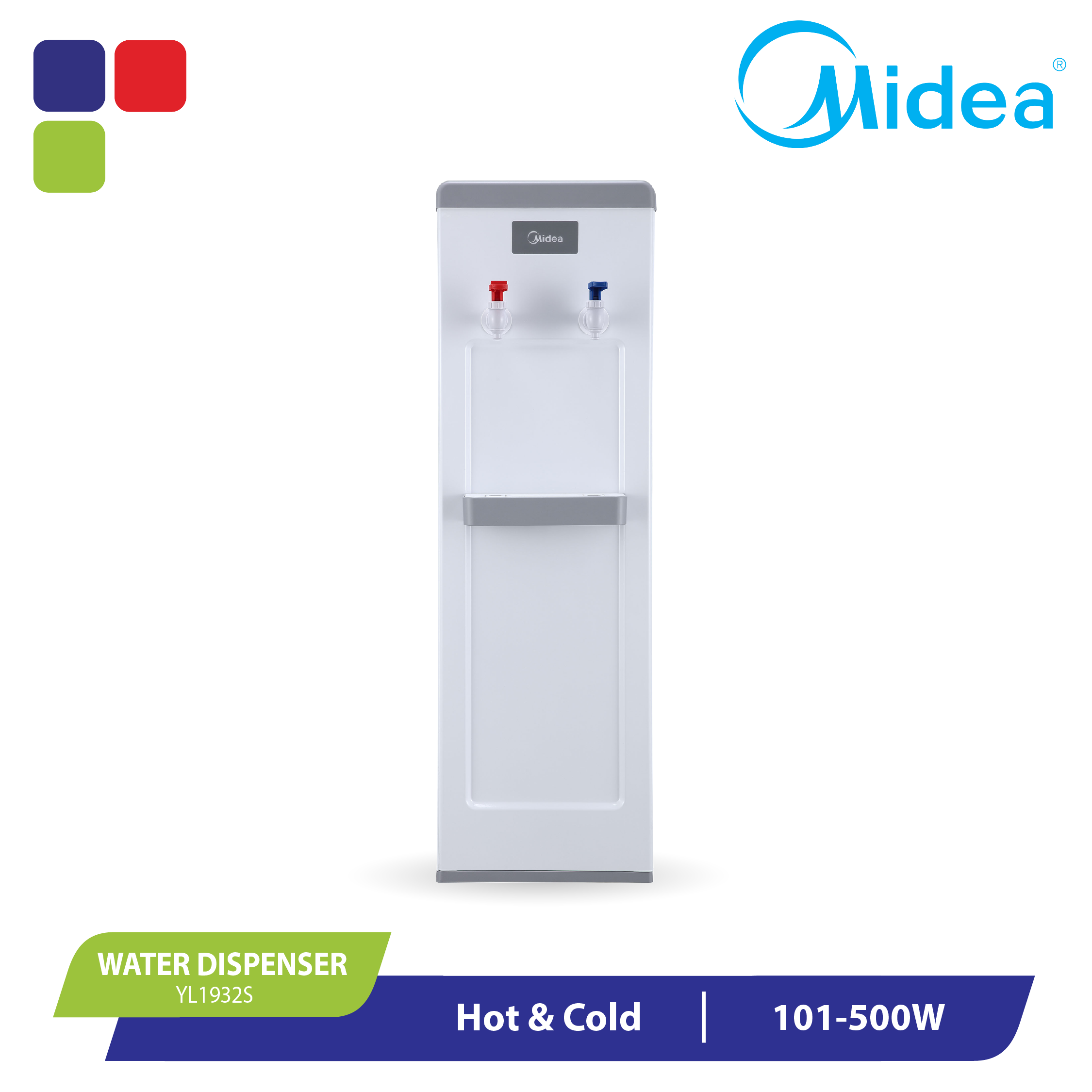 MIDEA WATER DISPENSER FLOOR STANDINGHOT+COLD YL1932S Kemudi Timur