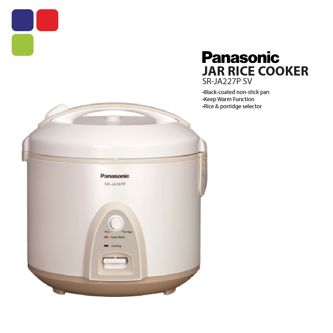PANASONIC JRC 2.2L RICE/PORRIDGE W/BLACK PAN SRJA227P SV Kemudi Timur