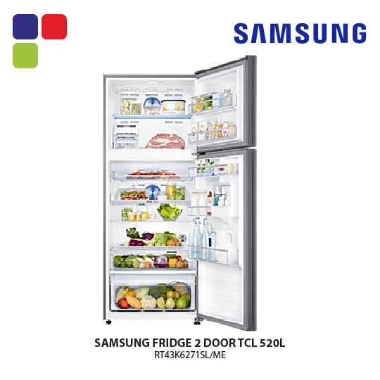 SAMSUNG FRIDGE 2 DOOR 520L RT43K6271SL/ME Kemudi Timur