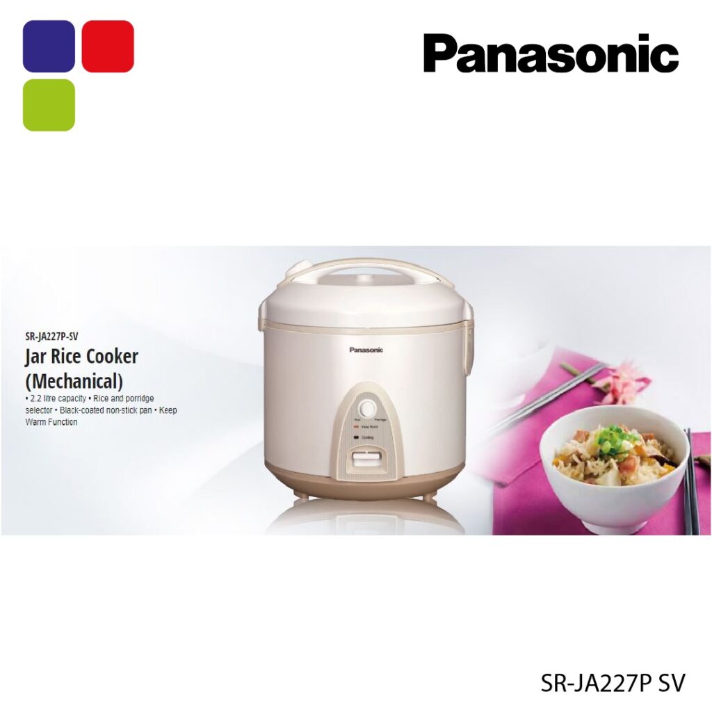 PANASONIC JRC 2.2L RICE/PORRIDGE W/BLACK PAN SRJA227P SV Kemudi Timur