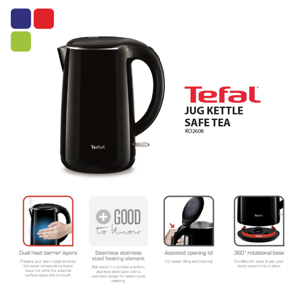 TEFAL SAFE TEA KETTLE 1.7L KO2608 Kemudi Timur