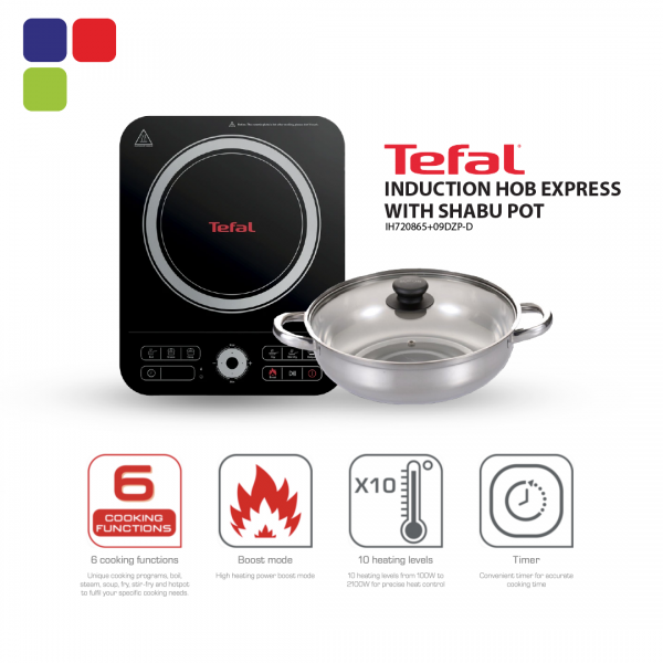 TEFAL INDUCTION HOB EXPRESS WITH SHABU POT IH720865+09DZPD Kemudi