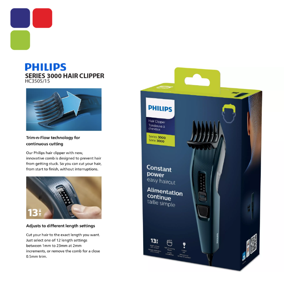 PHILIPS SERIES 3000 HAIR CLIPPER – HC3505/15 – Kemudi Timur