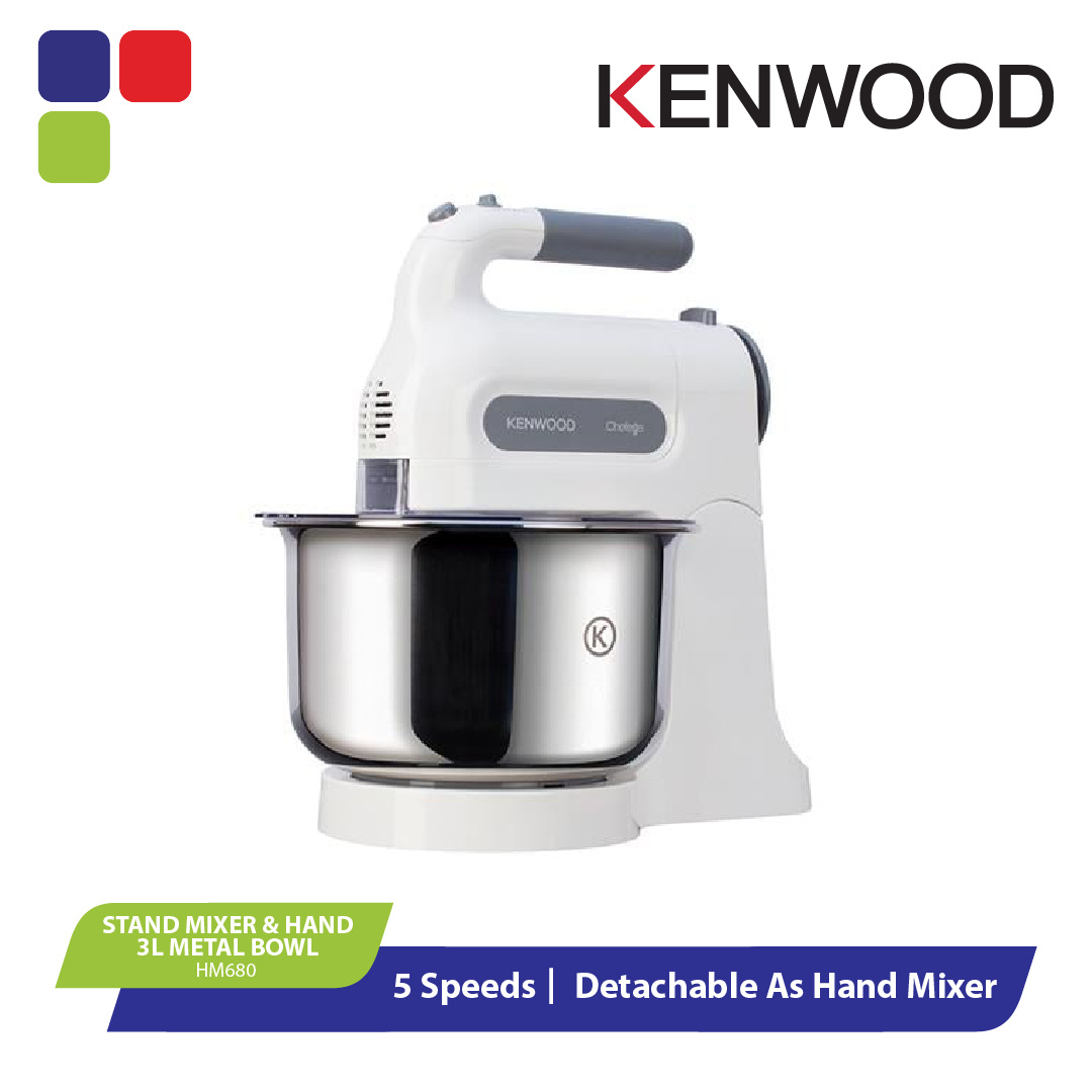 KENWOOD STAND MIXER & HAND 3L METAL BOWL 350W HM680 Kemudi Timur