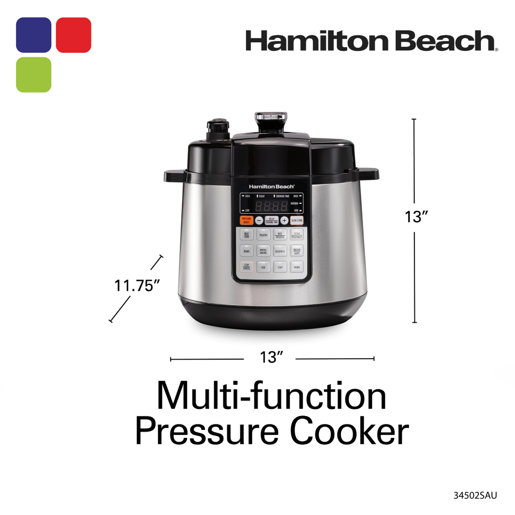 HAMILTON BEACH PRESSURE COOKER 6L ELECTRIC 34502SAU Kemudi Timur