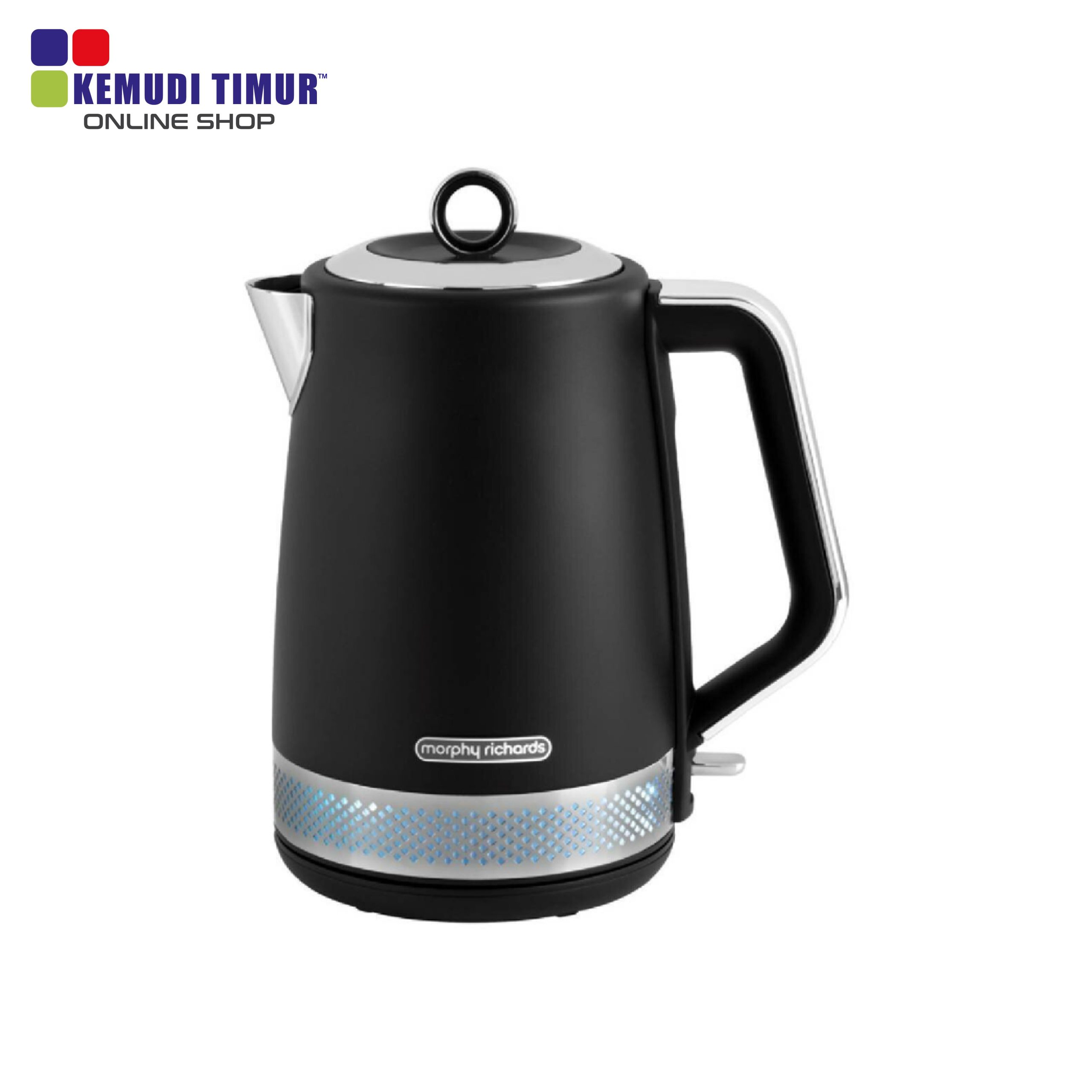 MORPHY RICHARDS JUG KETTLE 1.7L IIIUMINATION BLACK 108020 Kemudi Timur