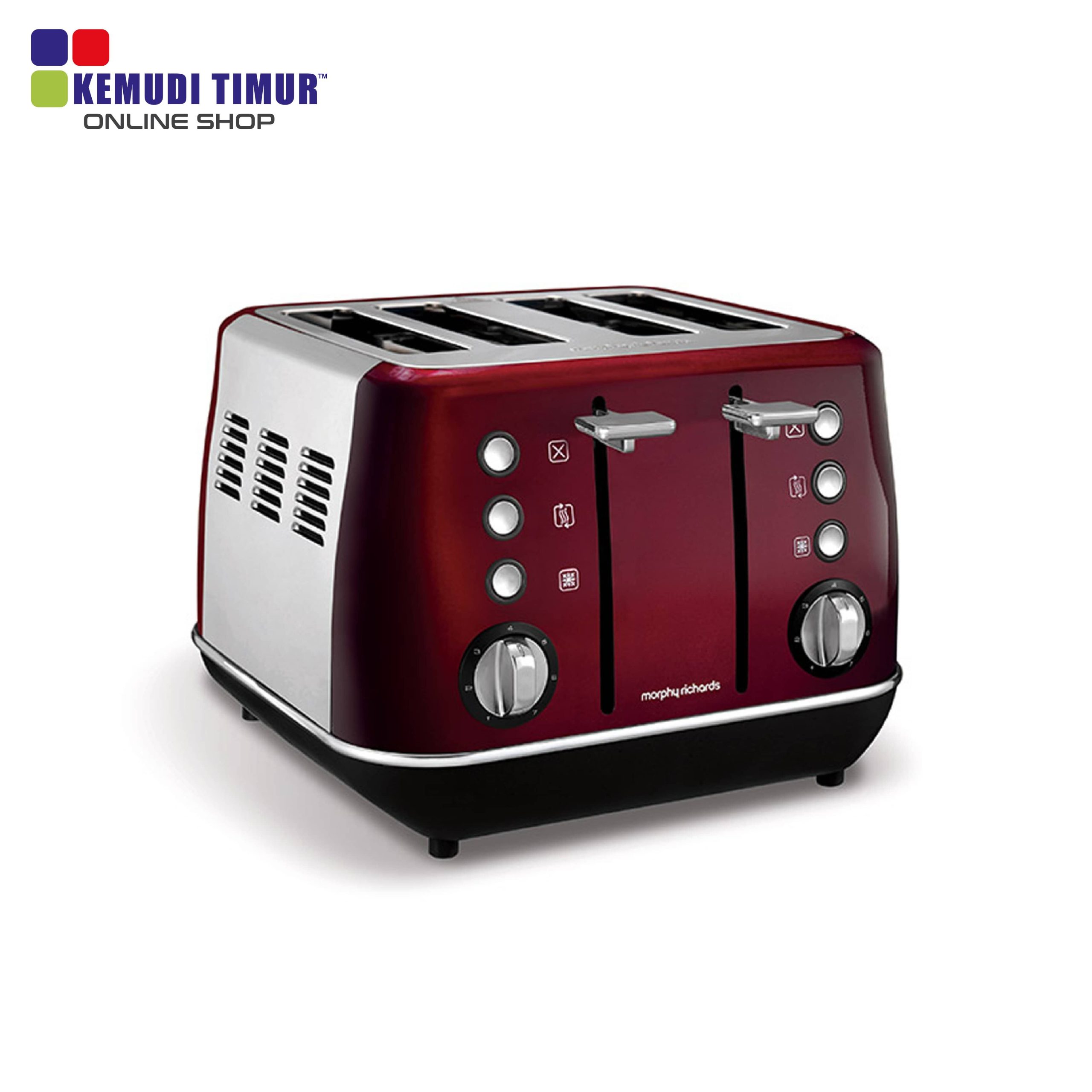 MORPHY RICHARDS TOASTER EVOKE CORE 4 SLICE RED 240108 Kemudi Timur